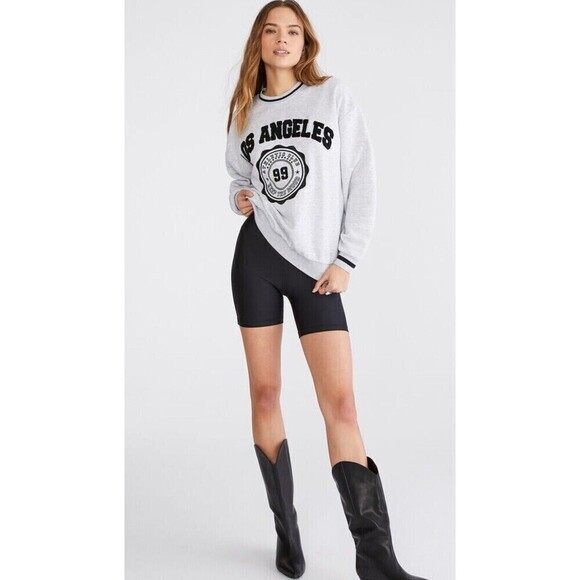 Aeropostale Sweatshirt‎ Women's  Gray Spell Out Logo Y2K Preppy Sweater Size XL - Picture 2 of 12